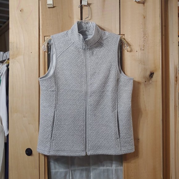 Croft  & Barrow petite womens fleece zip vest gray  size xs petite  NWT - Picture 3 of 14